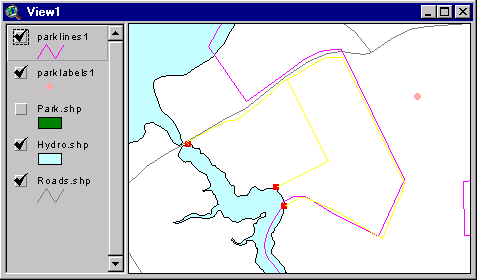 [Image of the lines after rotation and movement]