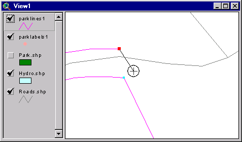 [Image of adding a new line with snapping on]
